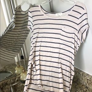 Striped Flowy Blouse with slits on the side